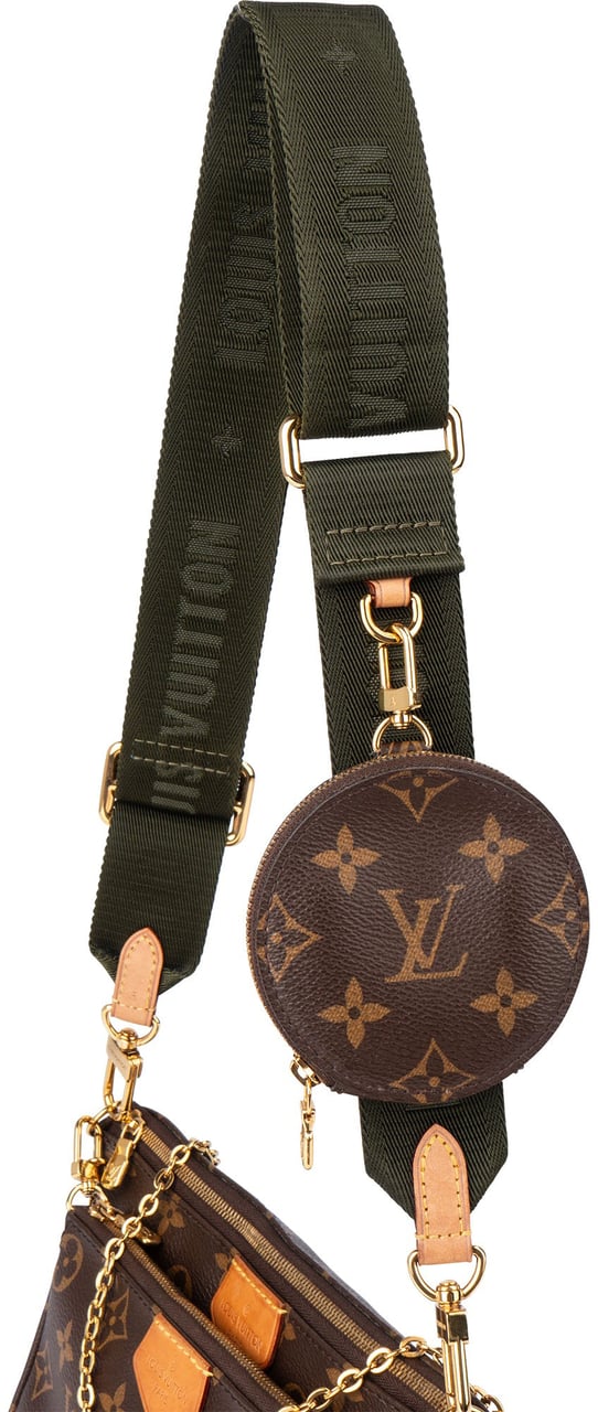 Louis Vuitton Canvas Monogram Multi Pochette Crossbody Bag M44813 Bruin