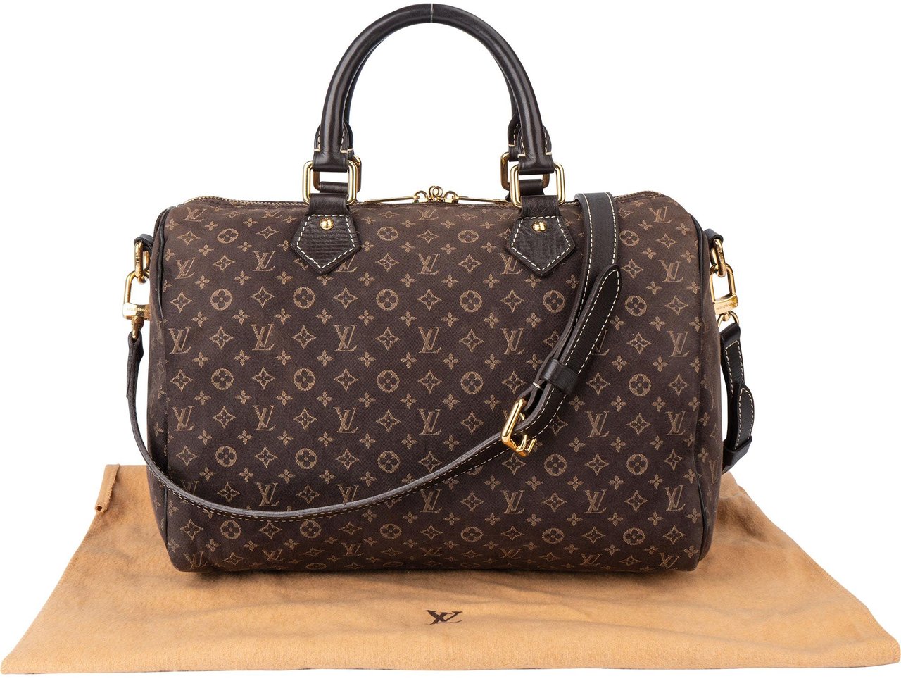 Louis Vuitton Louis Vuitton Mini Lin Monogram Speedy 30 Bandouliere Bruin