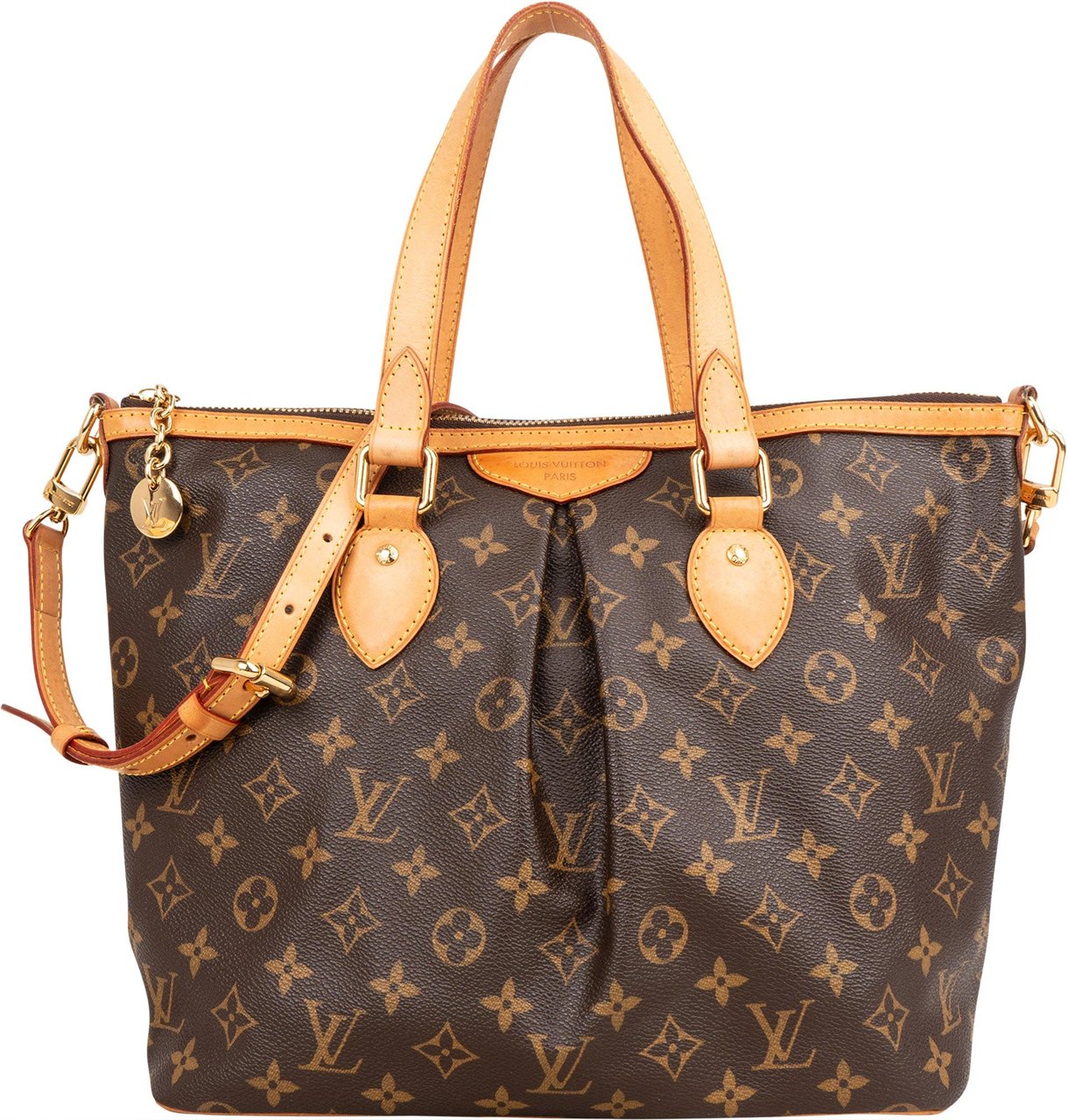 Louis Vuitton Louis Vuitton Canvas Monogram Palermo PM Handbag Bruin