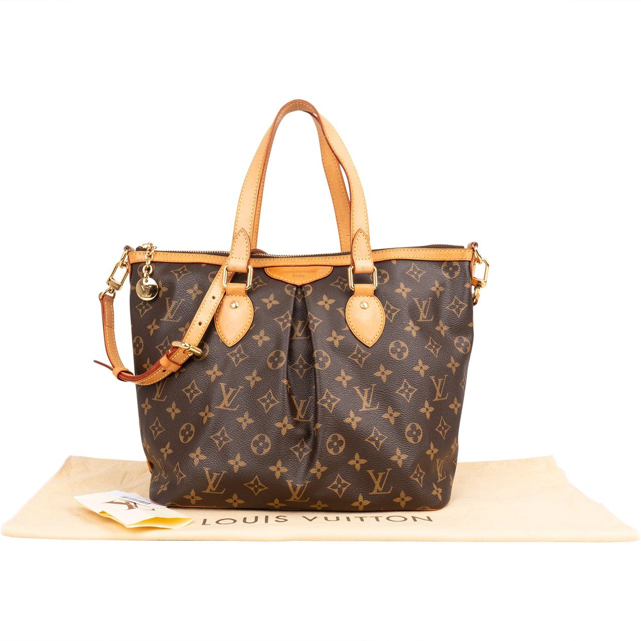 Louis Vuitton Louis Vuitton Canvas Monogram Palermo PM Handbag Bruin