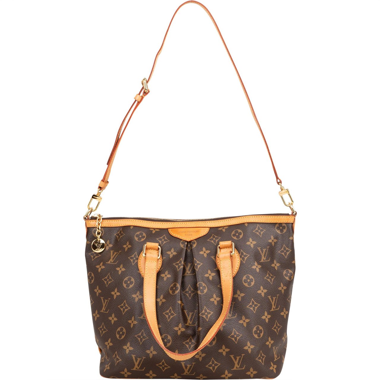 Louis Vuitton Louis Vuitton Canvas Monogram Palermo PM Handbag Bruin