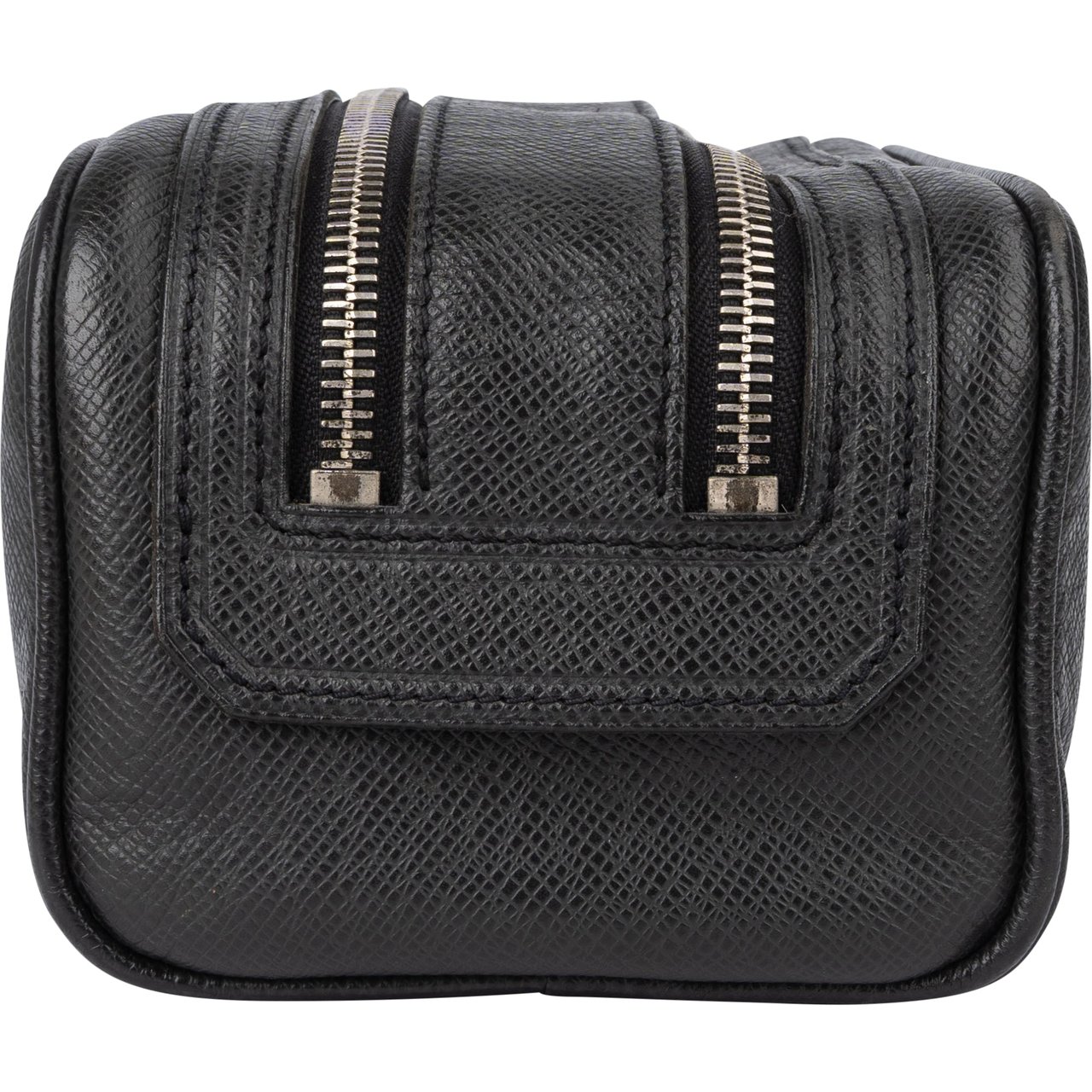 Louis Vuitton Louis Vuitton Noir Taiga Leather Toiletry Bag Zwart