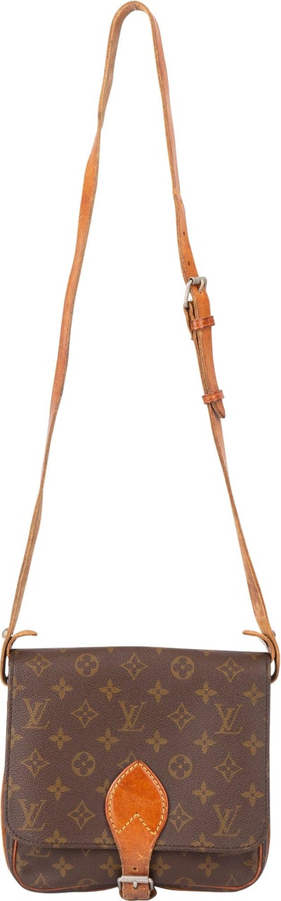Louis Vuitton Louis Vuitton Canvas Monogram Cartouchiere MM Crossbody Bag Bruin