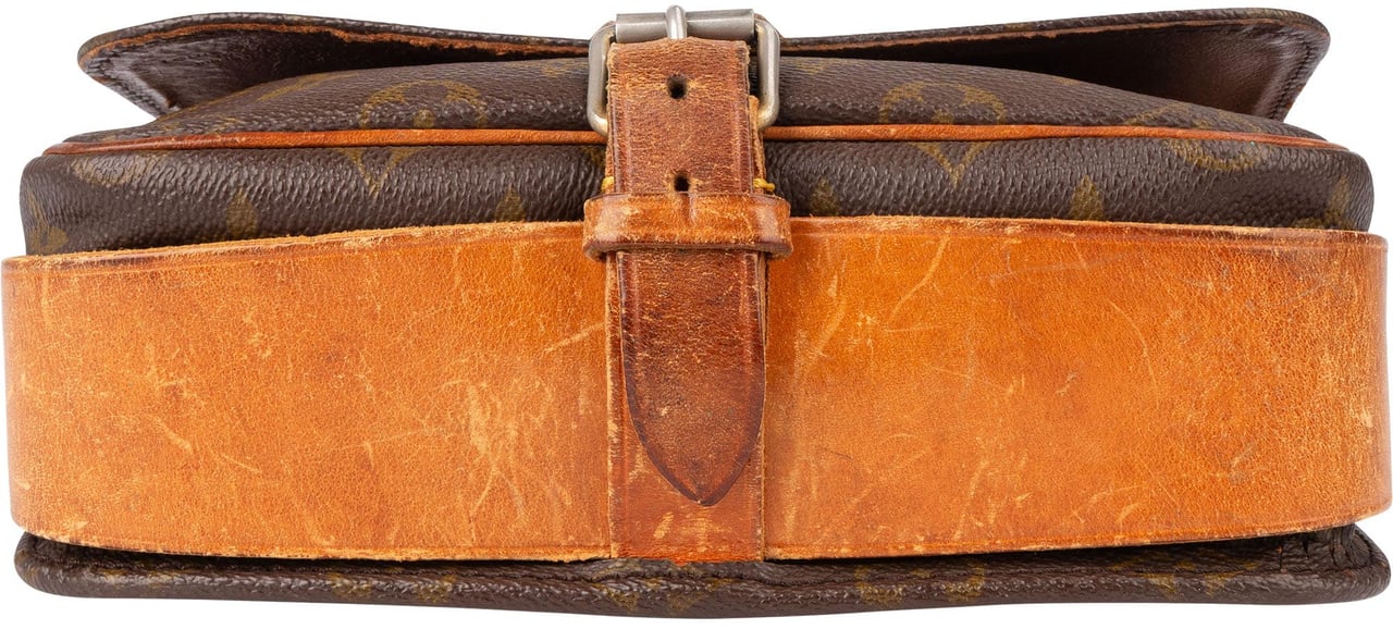 Louis Vuitton Louis Vuitton Canvas Monogram Cartouchiere MM Crossbody Bag Bruin