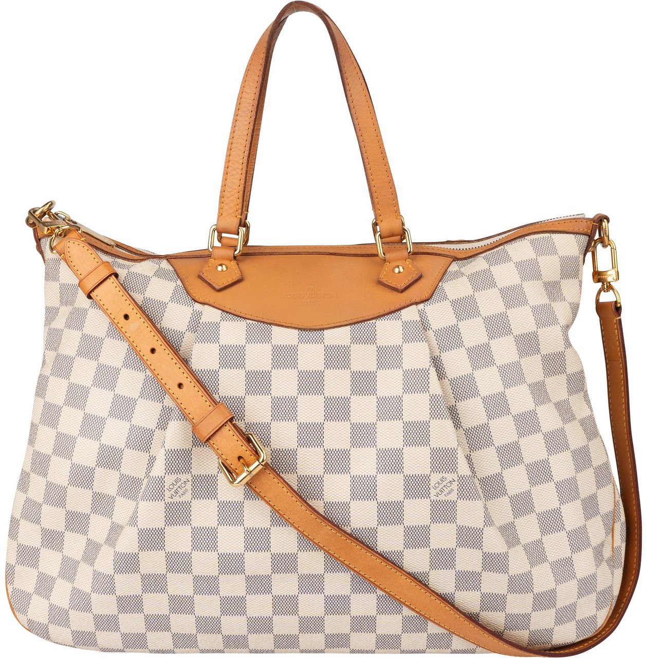 Louis Vuitton Louis Vuitton Damier Azur Monogram Siracusa GM Handbag Bruin