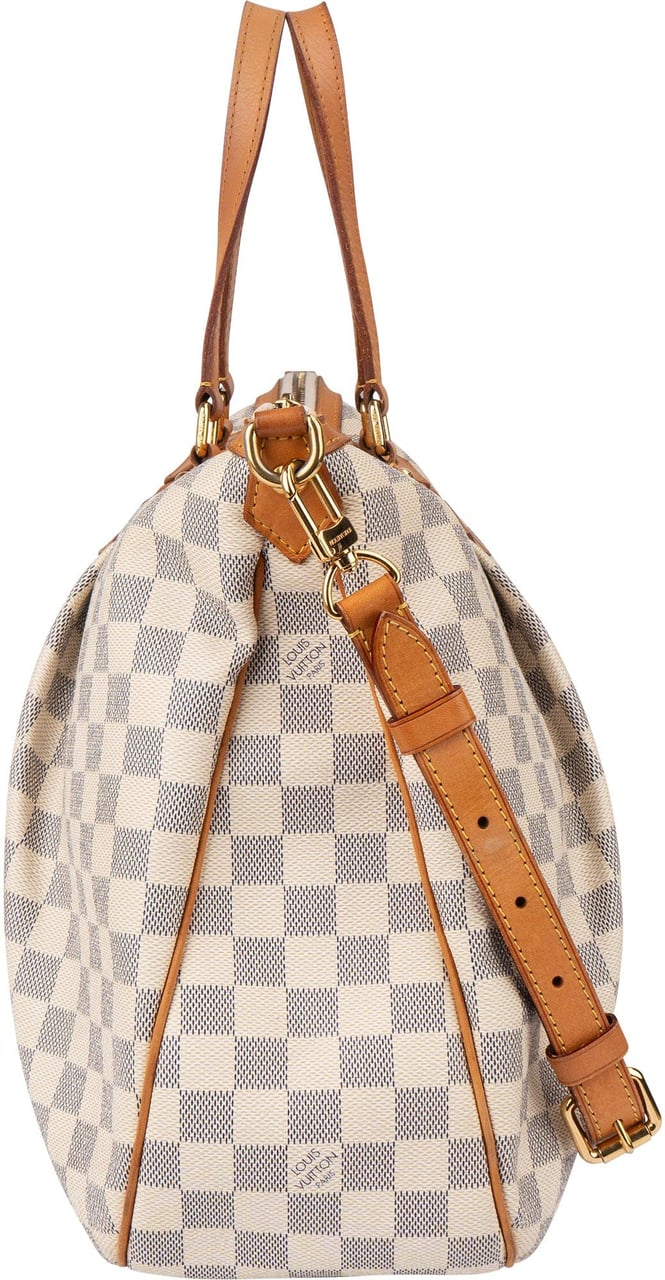 Louis Vuitton Louis Vuitton Damier Azur Monogram Siracusa GM Handbag Bruin