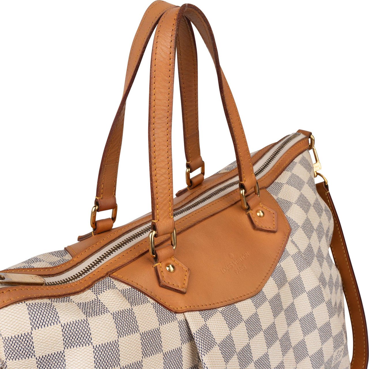 Louis Vuitton Louis Vuitton Damier Azur Monogram Siracusa GM Handbag Bruin
