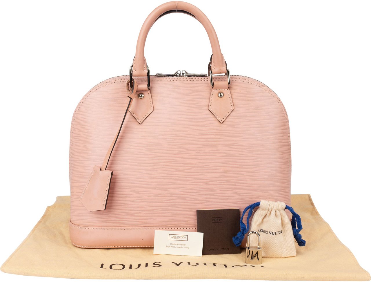 Louis Vuitton Louis Vuitton Rose Balleri Epi Leather Alma PM Handbag Rood