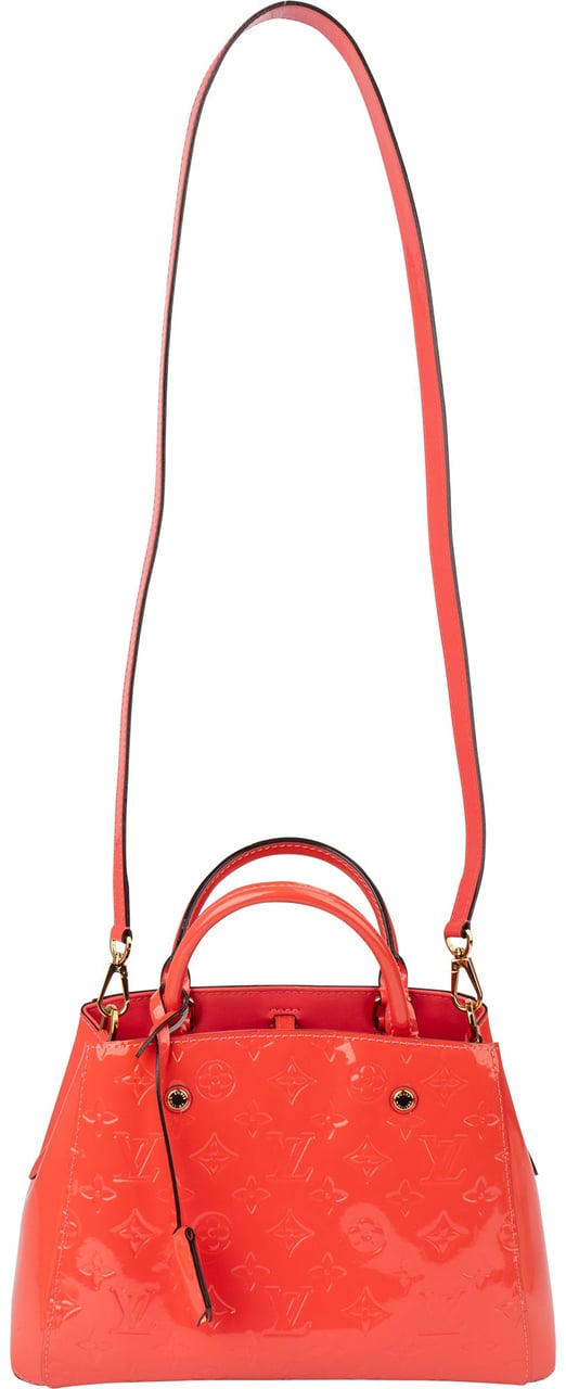 Louis Vuitton Poppy Vernis Monogram Montaigne BB Handbag Roze