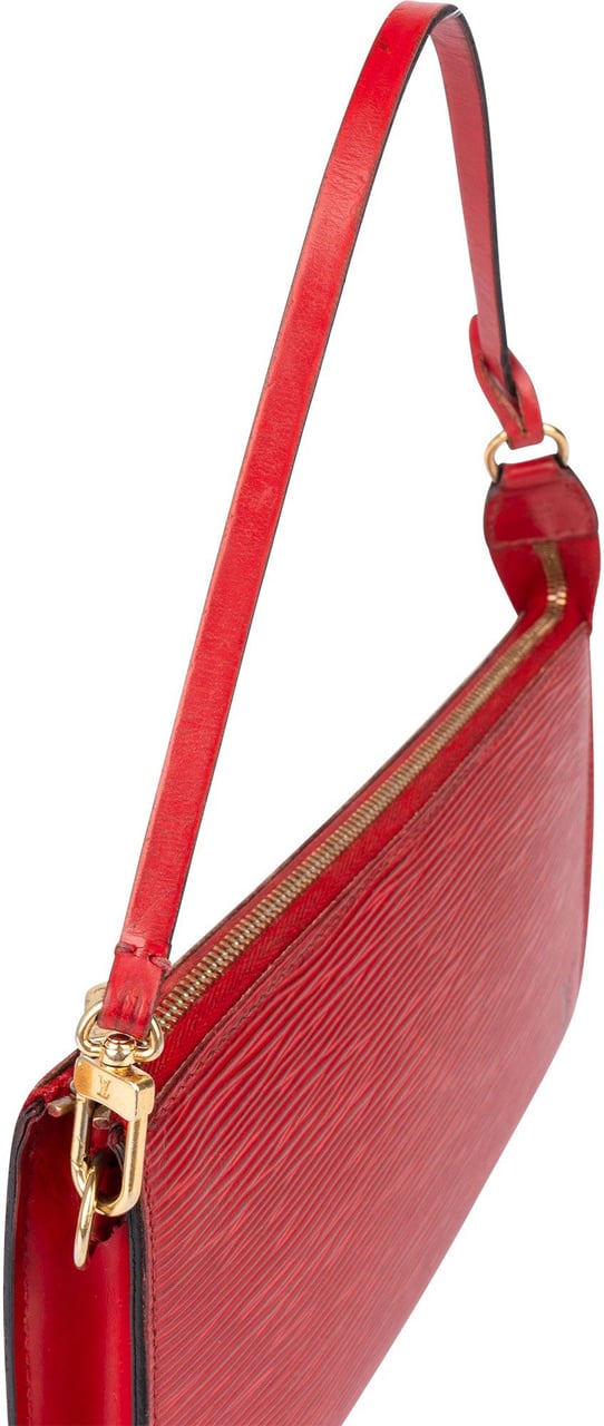 Louis Vuitton Louis Vuitton Rouge Epi Leather Pochette Accessoire Handbag Rood