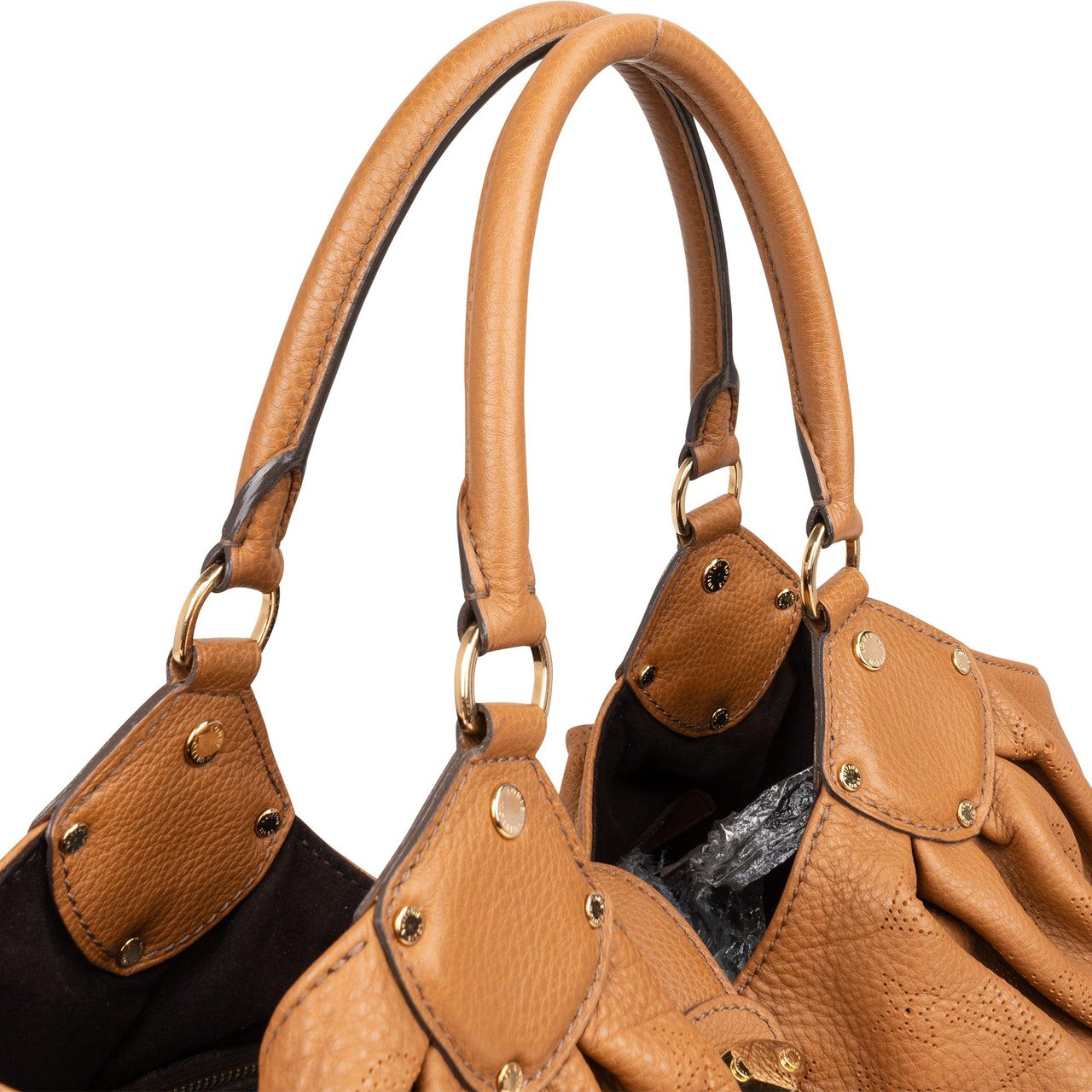 Louis Vuitton Louis Vuitton Leather Monogram Mahina Shoulder Bag Bruin