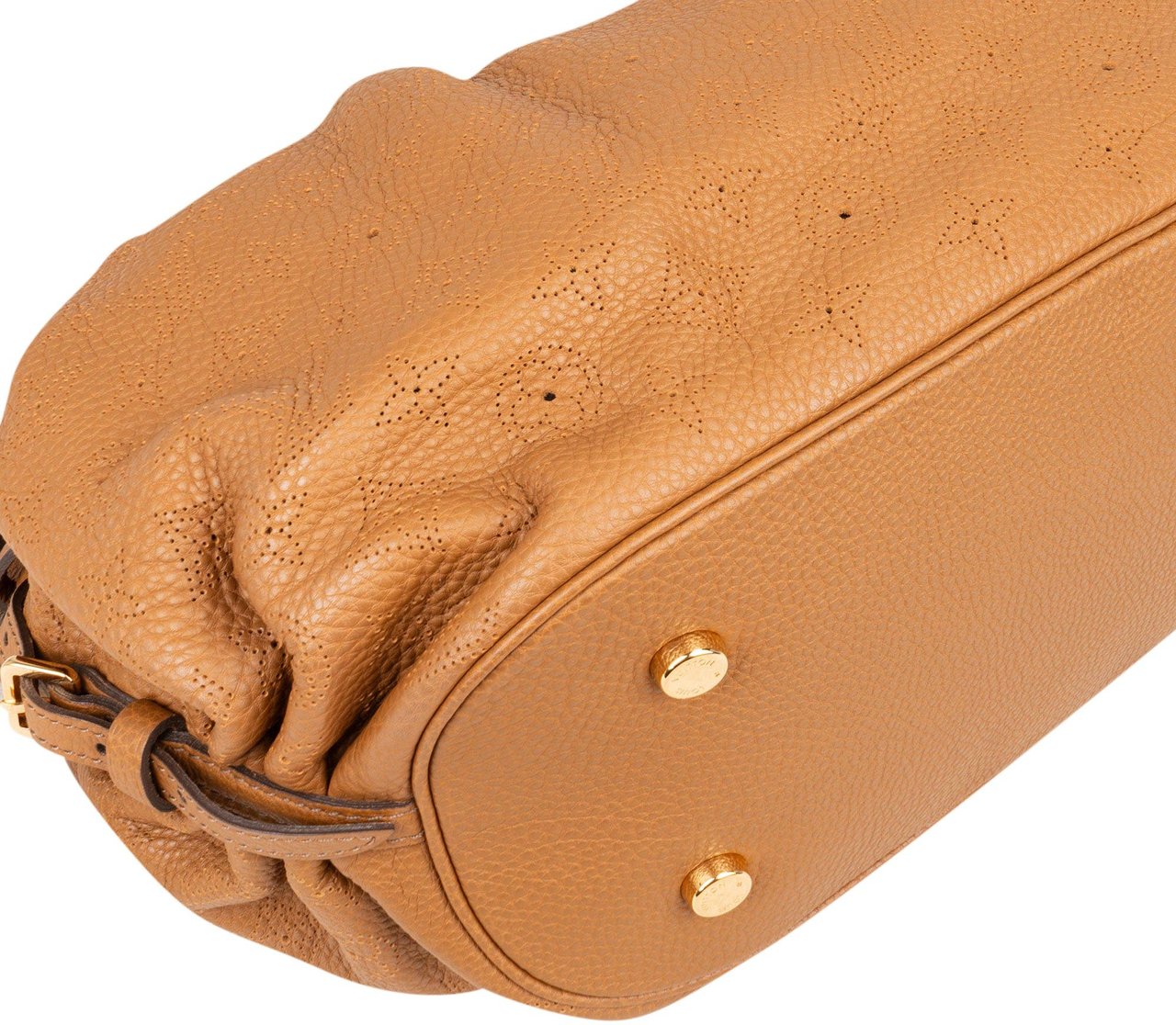 Louis Vuitton Louis Vuitton Leather Monogram Mahina Shoulder Bag Bruin