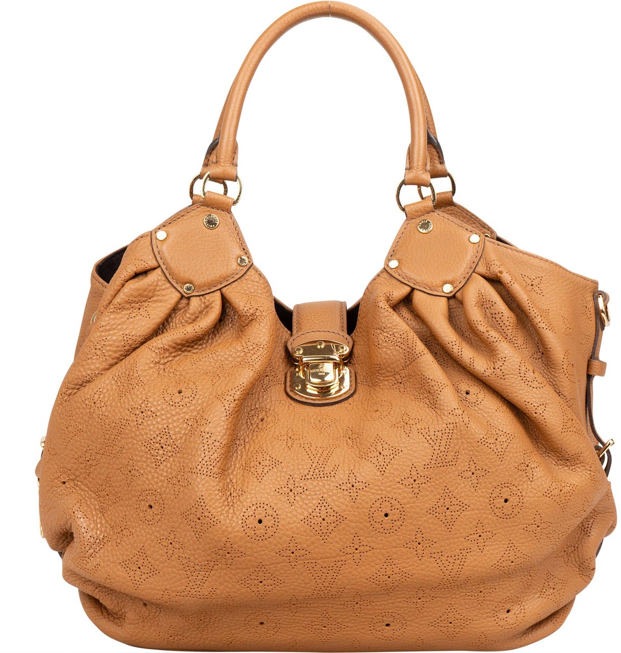 Louis Vuitton Louis Vuitton Leather Monogram Mahina Shoulder Bag Bruin