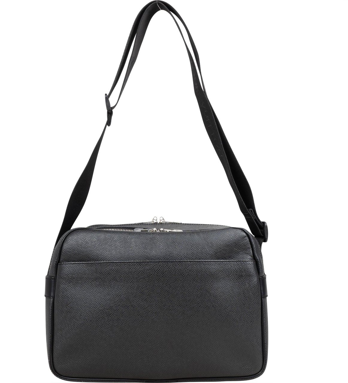 Louis Vuitton Louis Vuitton Taiga Leather Messenger Reporter PM Crossbody Bag Zwart