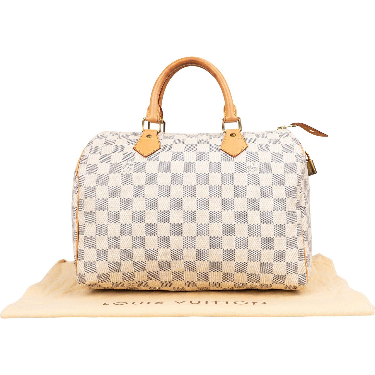 Louis Vuitton Louis Vuitton Damier Azur Monogram Speedy 30 Handbag Bruin