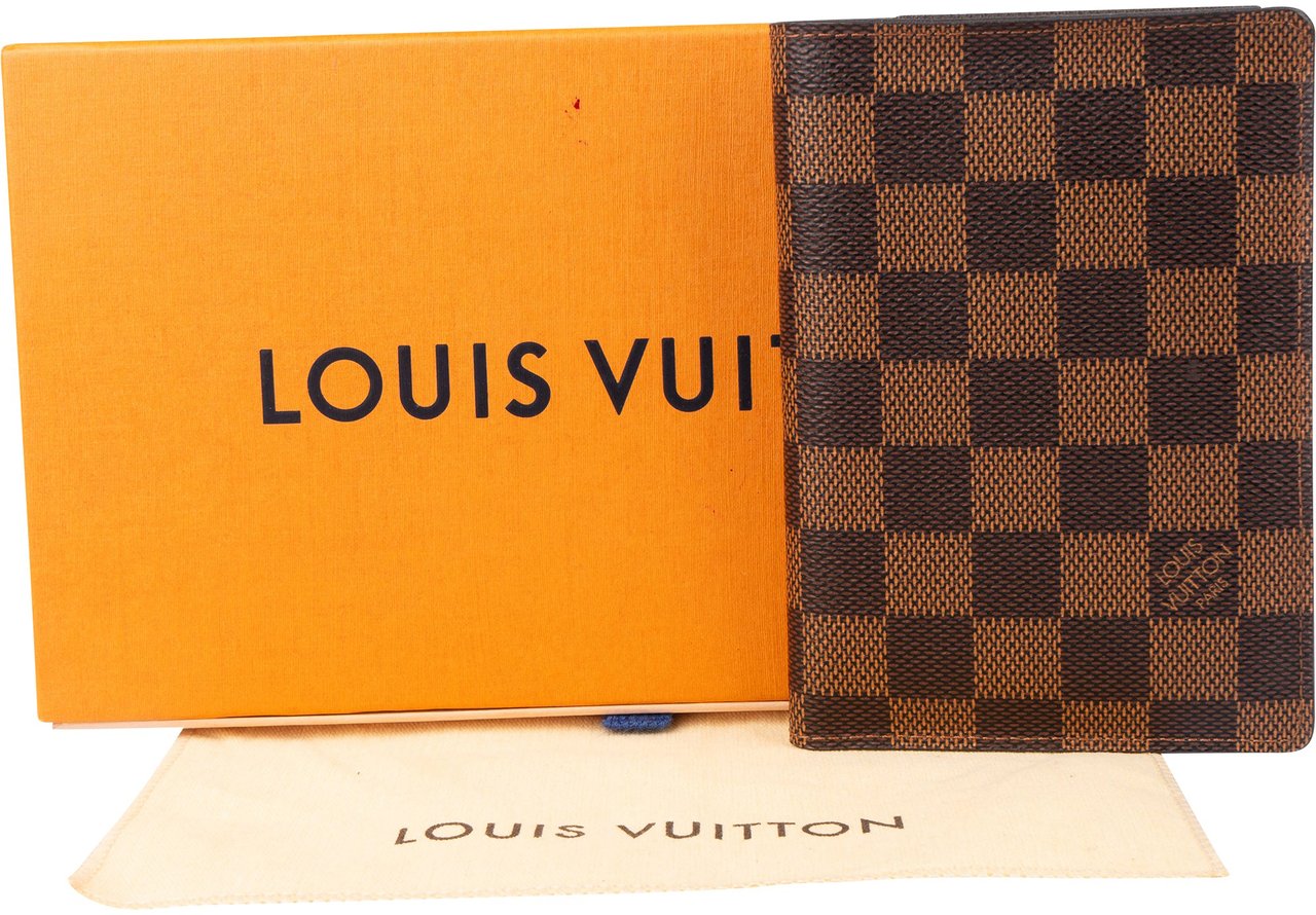 Louis Vuitton Louis Vuitton Damier Ebene Monogram Passport Couverture Cover N60189 Bruin