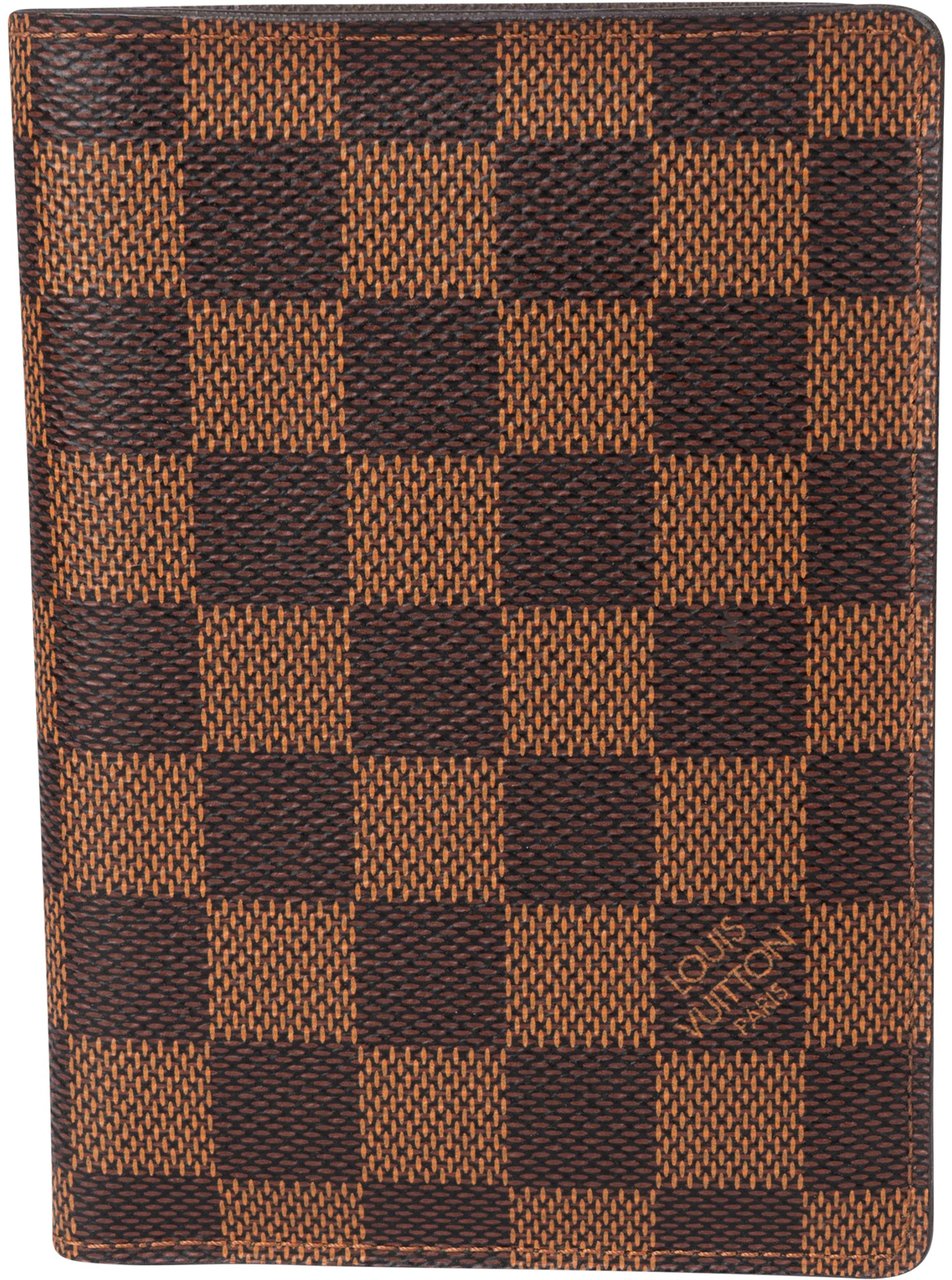 Louis Vuitton Louis Vuitton Damier Ebene Monogram Passport Couverture Cover N60189 Bruin