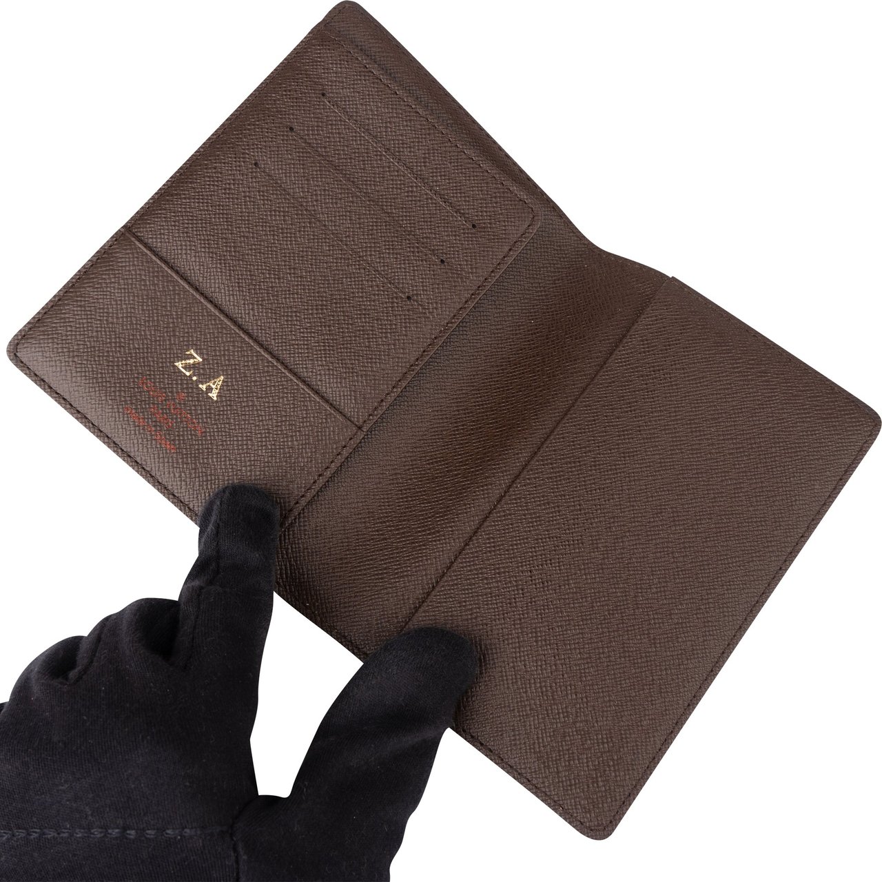 Louis Vuitton Louis Vuitton Damier Ebene Monogram Passport Couverture Cover N60189 Bruin