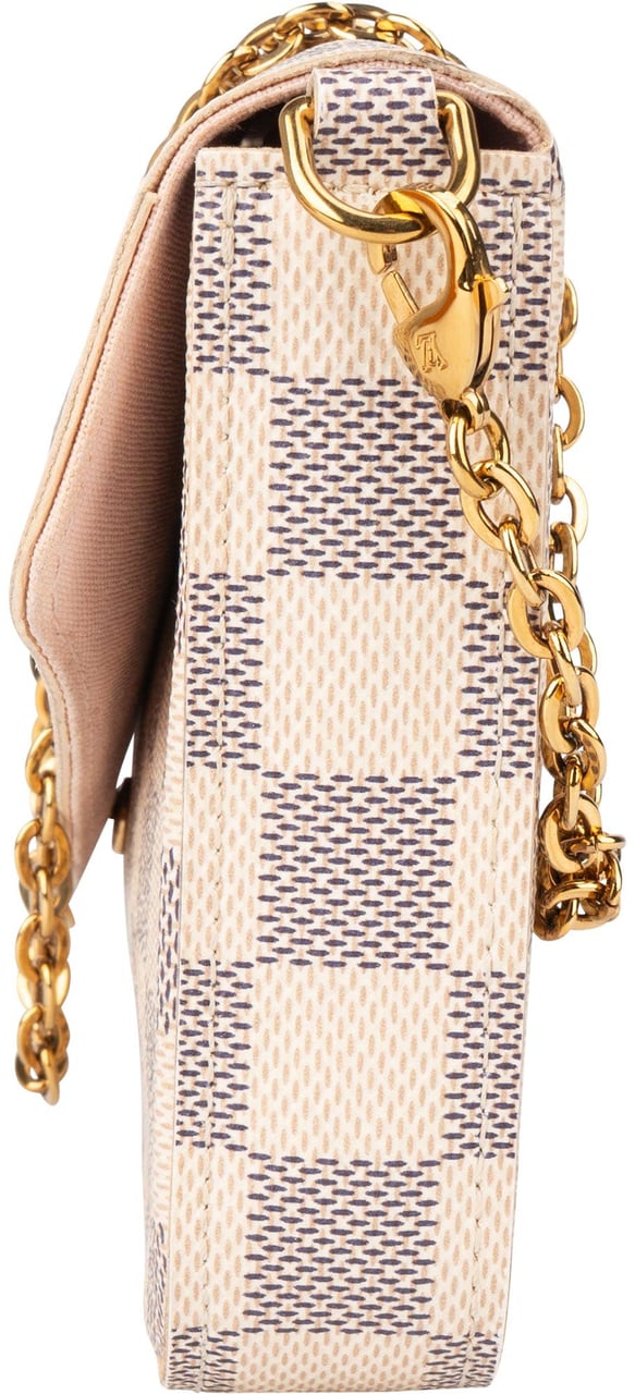 Louis Vuitton Louis Vuitton Damier Azur Monogram Felicie Crossbody Bag Wit