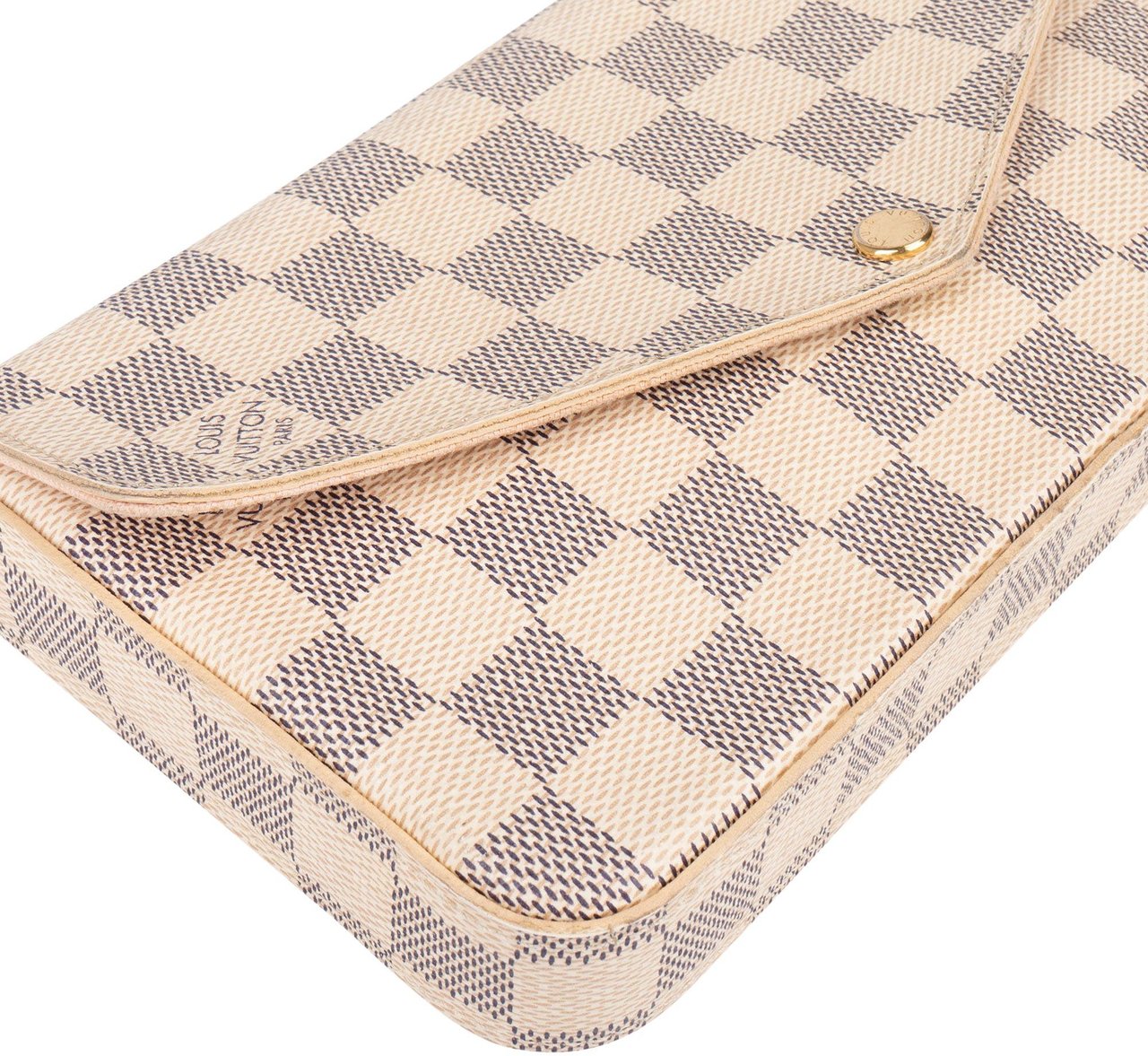 Louis Vuitton Louis Vuitton Damier Azur Monogram Felicie Crossbody Bag Wit