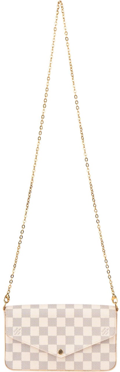 Louis Vuitton Louis Vuitton Damier Azur Monogram Felicie Crossbody Bag Wit