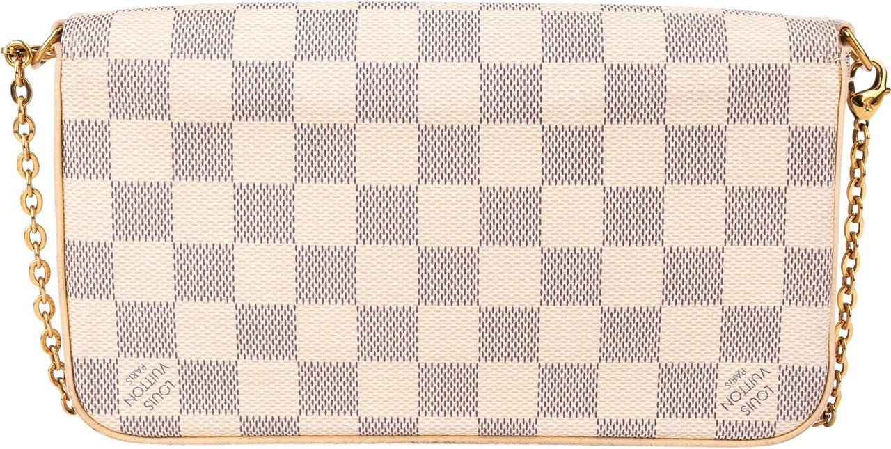 Louis Vuitton Louis Vuitton Damier Azur Monogram Felicie Crossbody Bag Wit