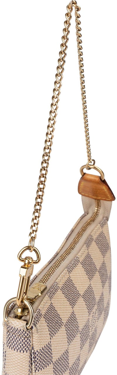 Louis Vuitton Louis Vuitton Damier Azur Monogram Mini Pochette Accessoire Shoulder Bag Wit