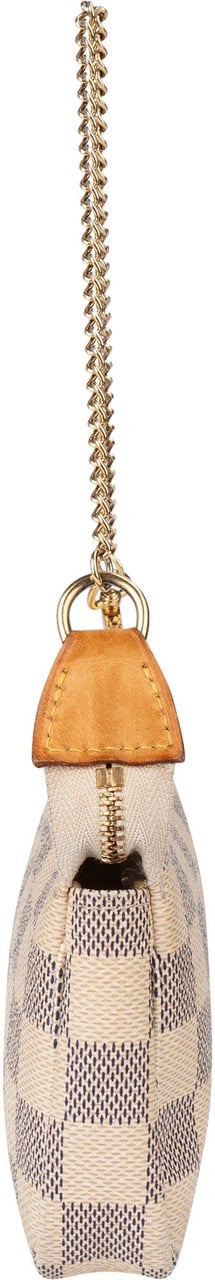 Louis Vuitton Louis Vuitton Damier Azur Monogram Mini Pochette Accessoire Shoulder Bag Wit