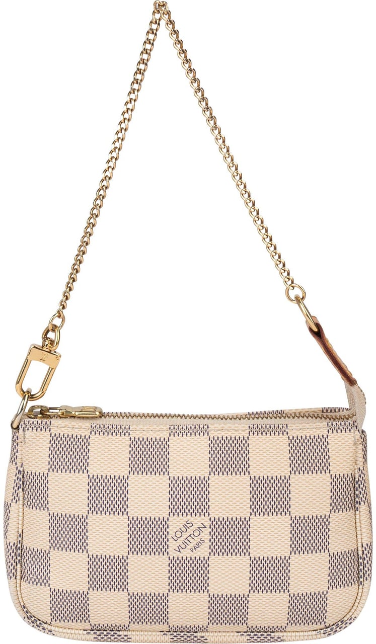 Louis Vuitton Louis Vuitton Damier Azur Monogram Mini Pochette Accessoire Shoulder Bag Wit
