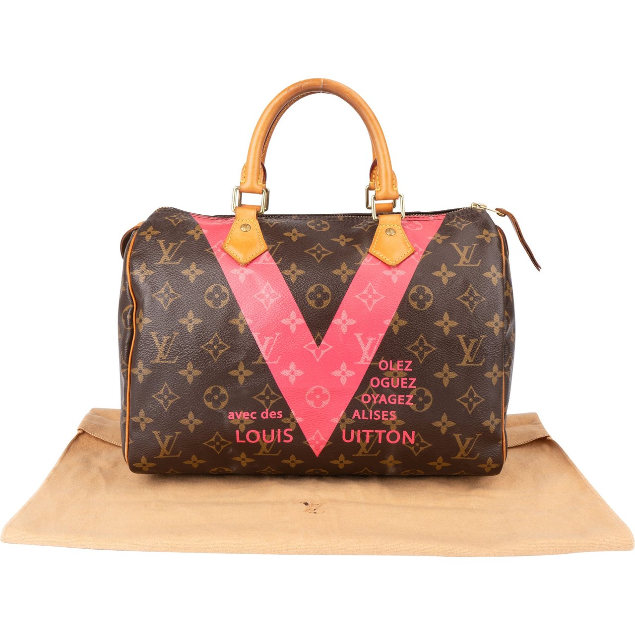 Louis Vuitton Louis Vuitton Canvas Monogram Limited V Granata Speedy 30 Handbag Bruin