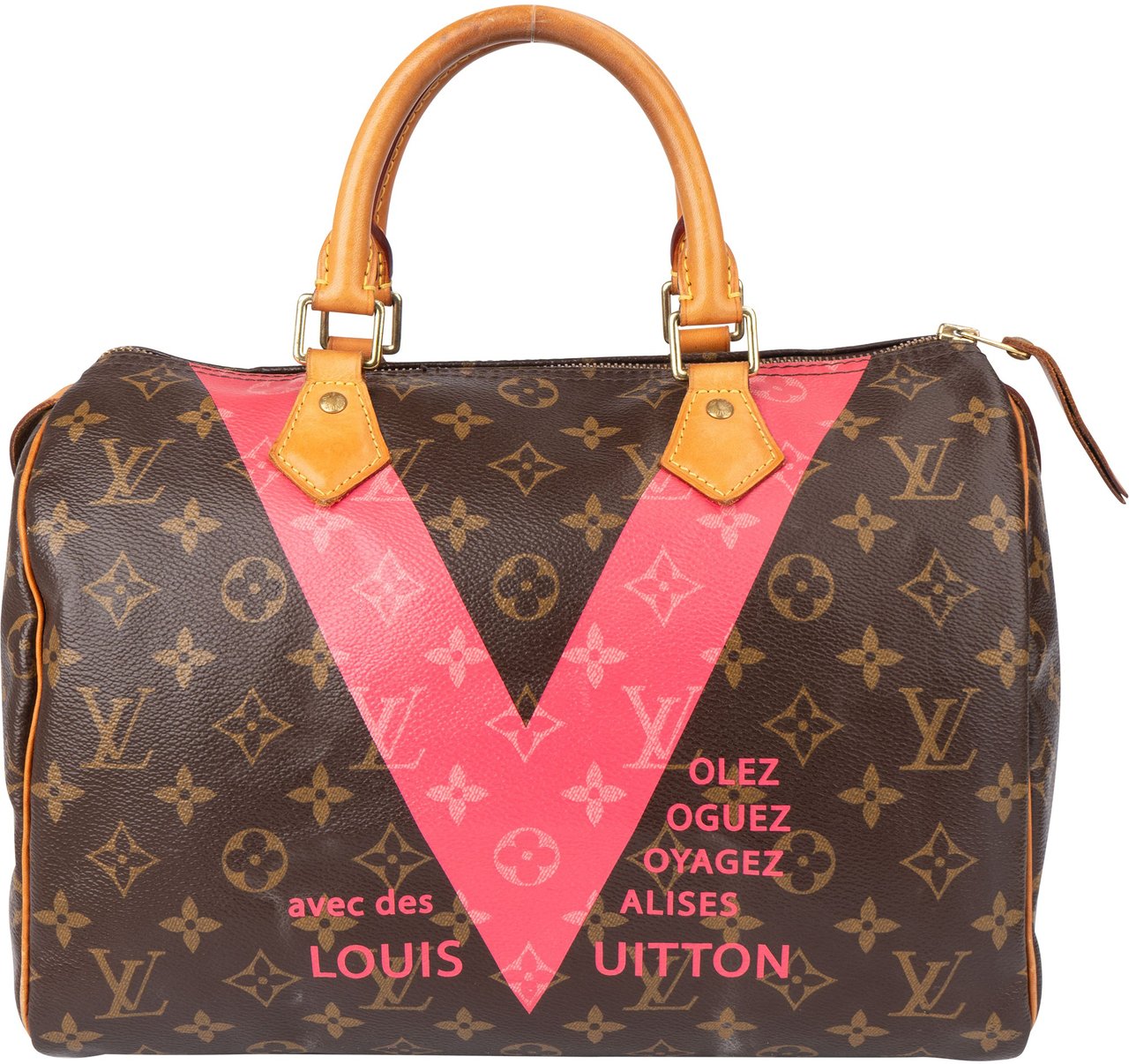 Louis Vuitton Louis Vuitton Canvas Monogram Limited V Granata Speedy 30 Handbag Bruin