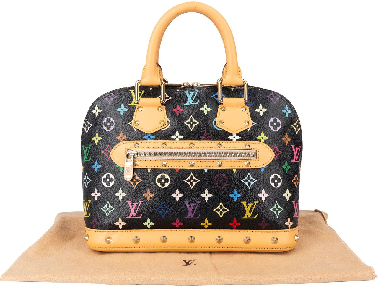 Louis Vuitton Louis Vuitton Murakami Multicolor Alma PM Handbag Zwart