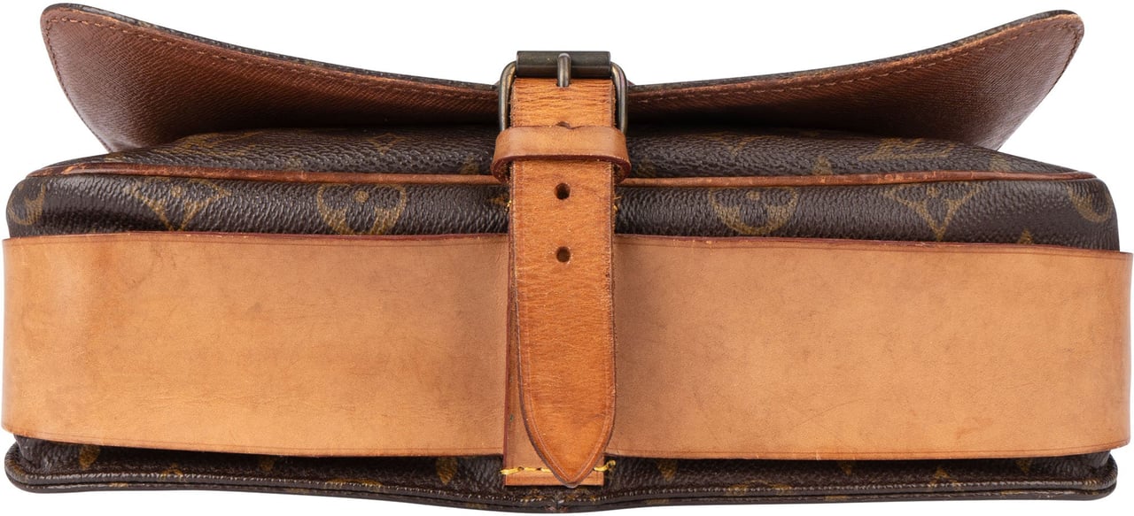 Louis Vuitton Louis Vuitton Canvas Monogram Cartouchiere MM Crossbody Bag Bruin