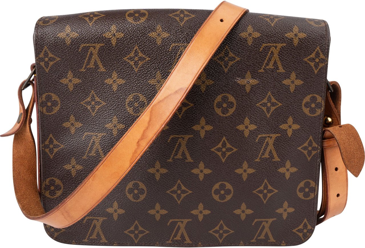 Louis Vuitton Louis Vuitton Canvas Monogram Cartouchiere MM Crossbody Bag Bruin