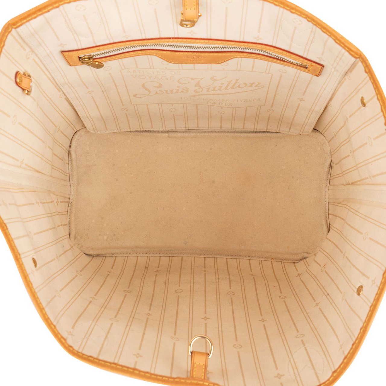 Louis Vuitton Louis Vuitton Damier Azur Monogram Neverfull MM Shopper Handbag Wit