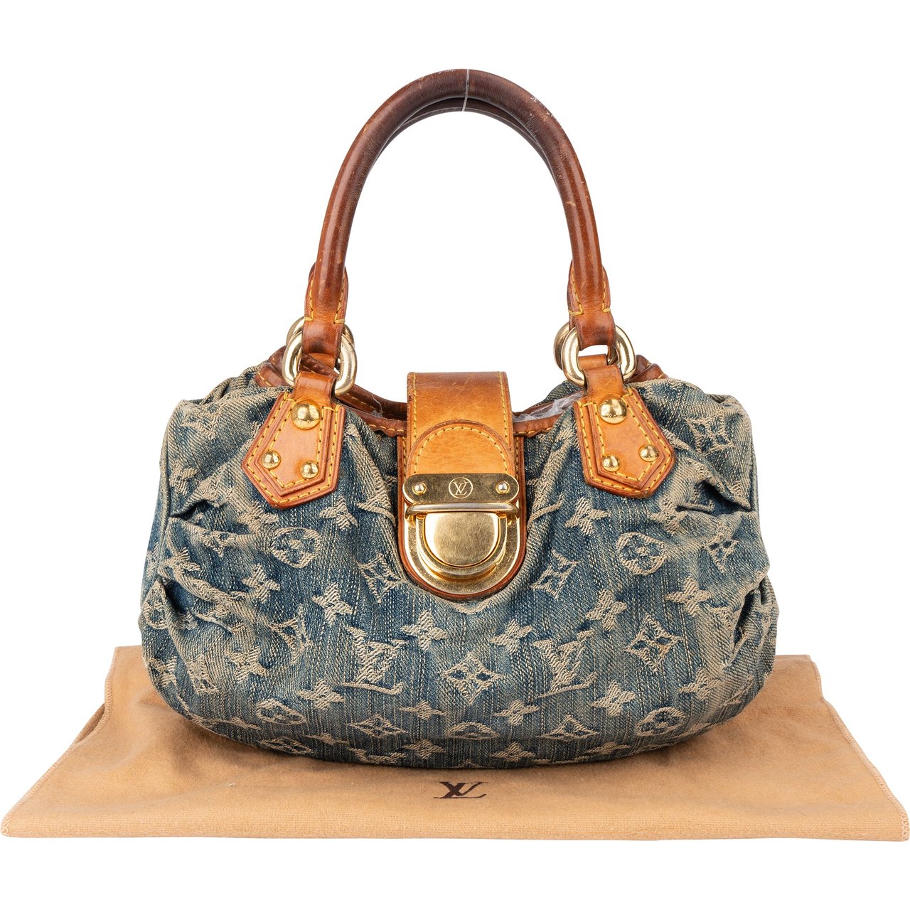 Louis Vuitton Louis Vuitton Denim Monogram Pleaty Handbag Divers