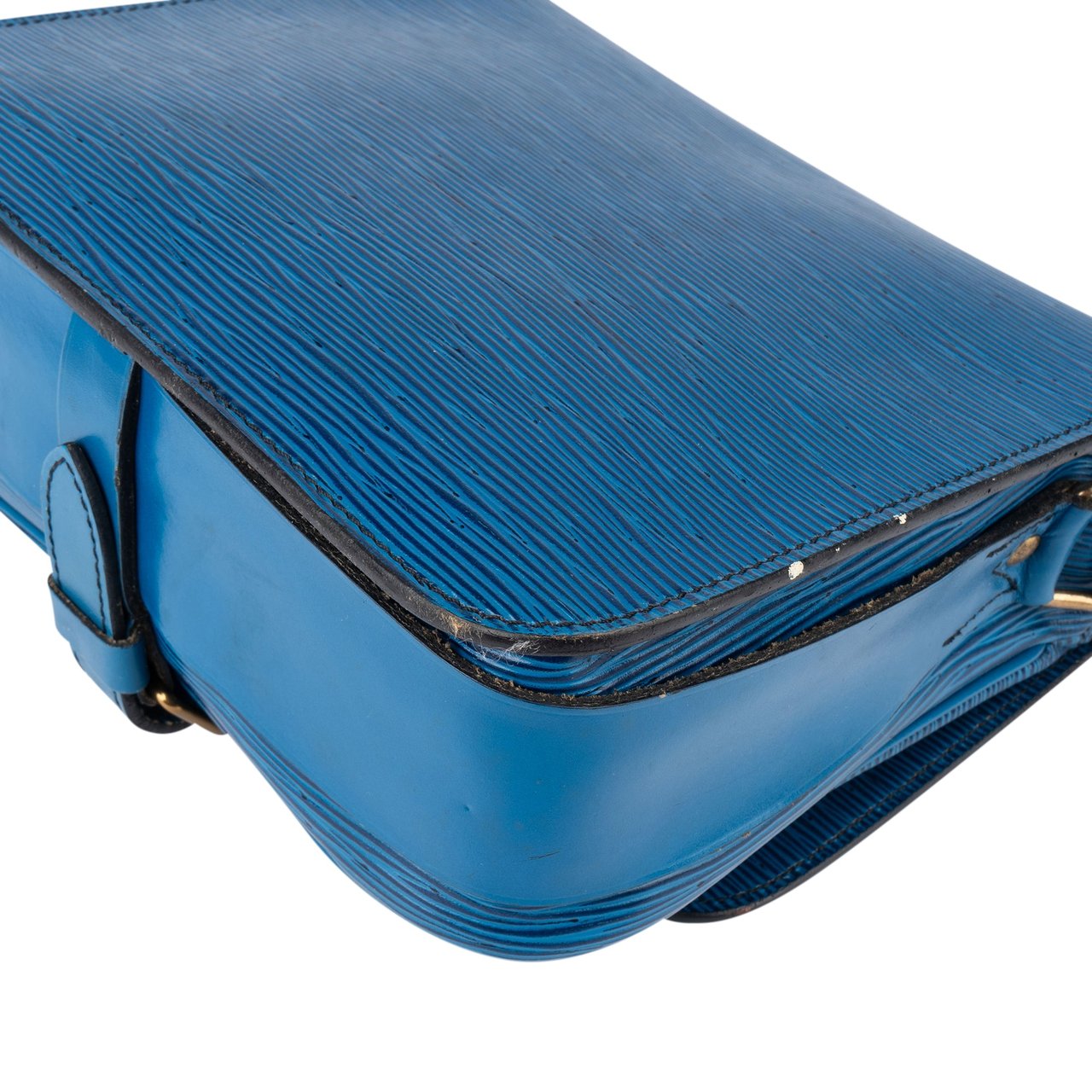 Louis Vuitton Louis Vuitton Blue Epi Leather Cartouchiere MM Crossbody Bag Blauw