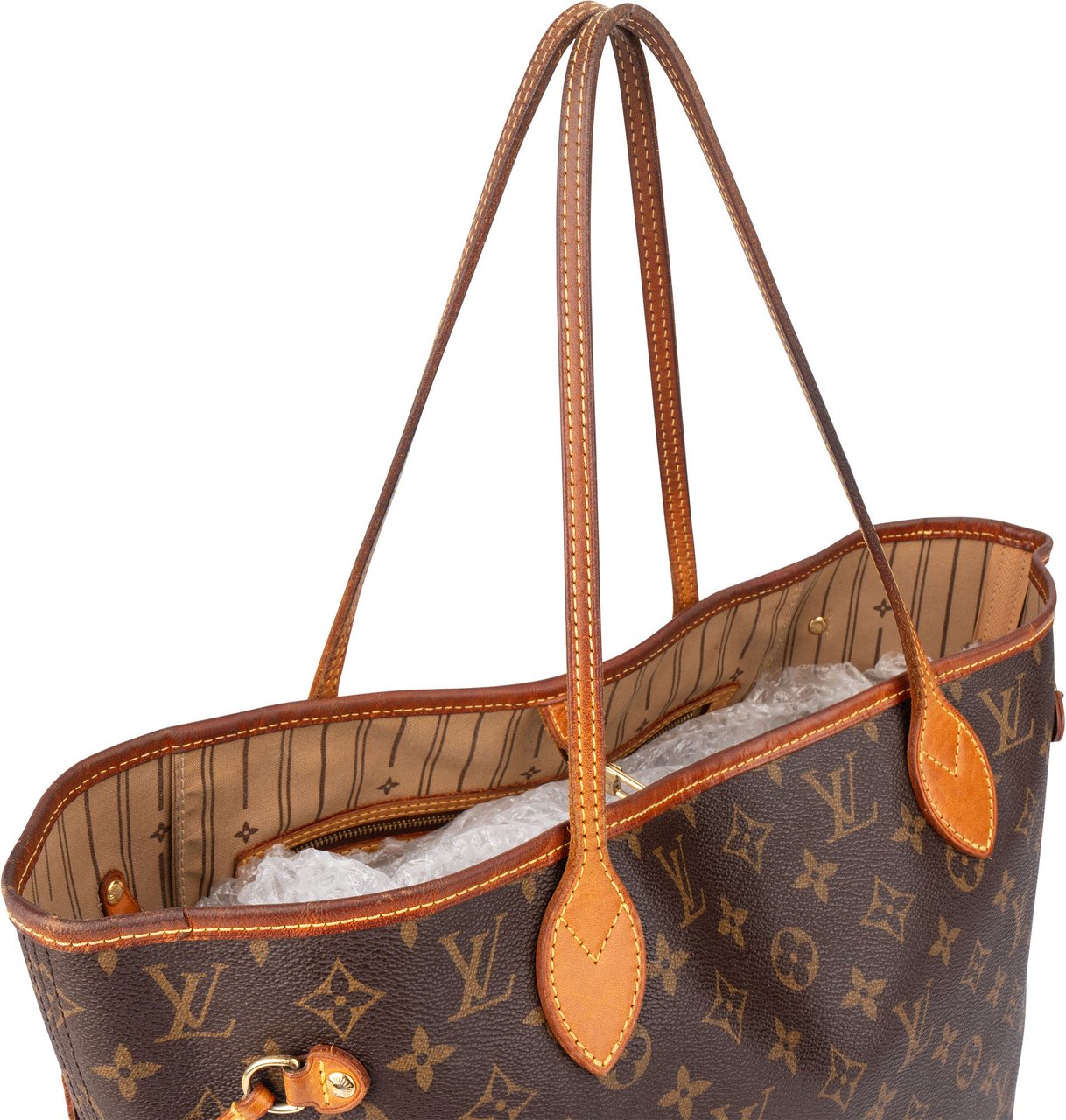 Louis Vuitton Louis Vuitton Canvas Monogram Neverfull MM Shopper Handbag Bruin