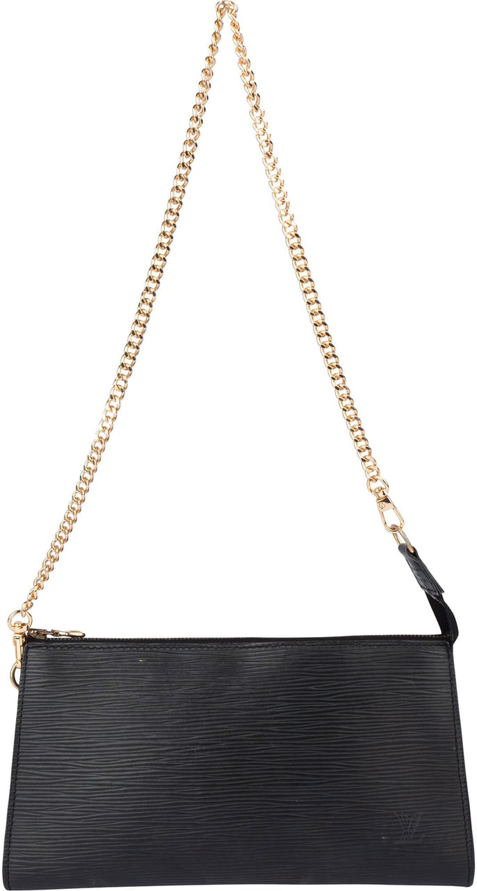 Louis Vuitton Louis Vuitton Noir Epi Leather Pochette Accessoire Shoulder Bag Zwart