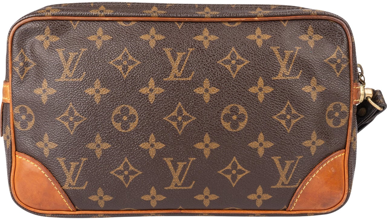 Louis Vuitton Louis Vuitton Canvas Monogram Marly Dragonne Clutch Bruin