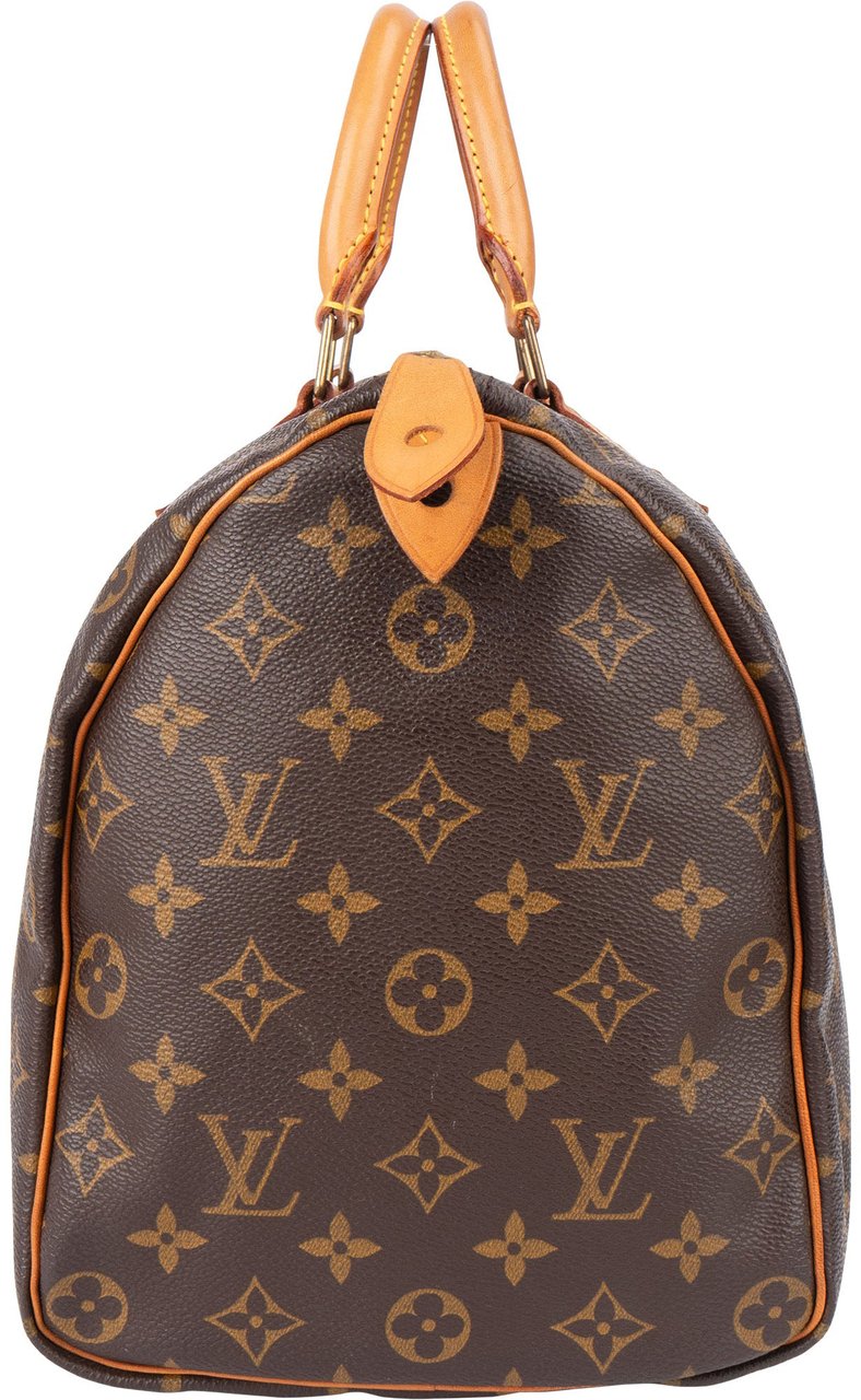 Louis Vuitton Louis Vuitton Canvas Monogram Speedy 35 Handbag Bruin