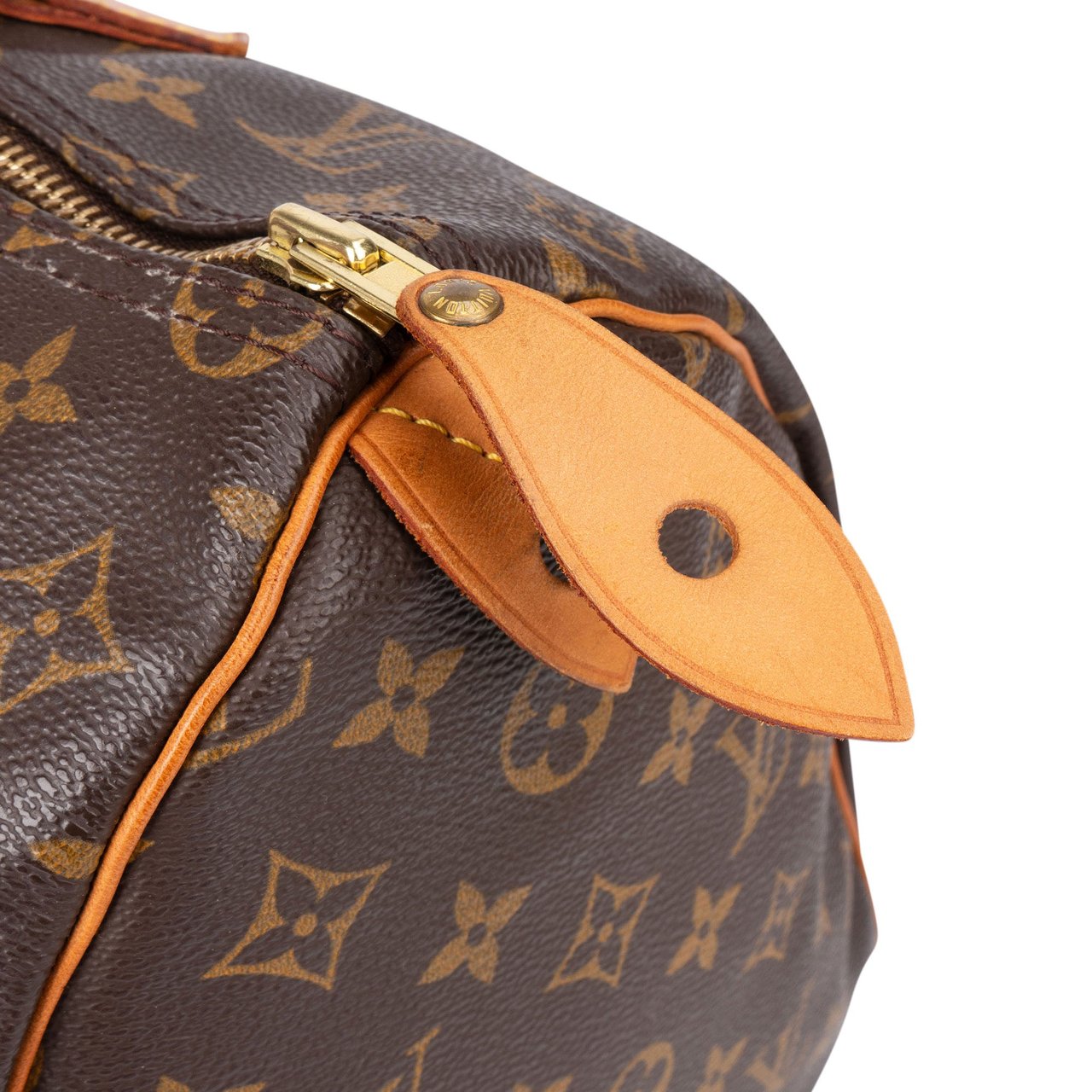 Louis Vuitton Louis Vuitton Canvas Monogram Speedy 35 Handbag Bruin