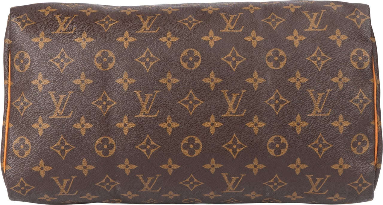 Louis Vuitton Louis Vuitton Canvas Monogram Speedy 35 Handbag Bruin