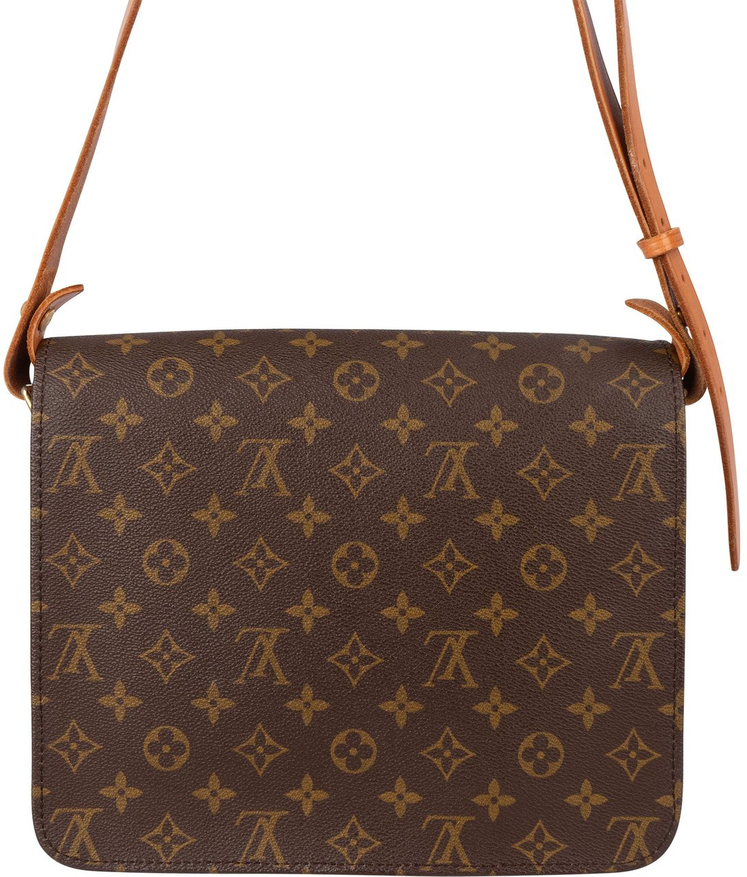 Louis Vuitton Louis Vuitton Canvas Monogram Cartouchiere GM Crossbody Bag Bruin