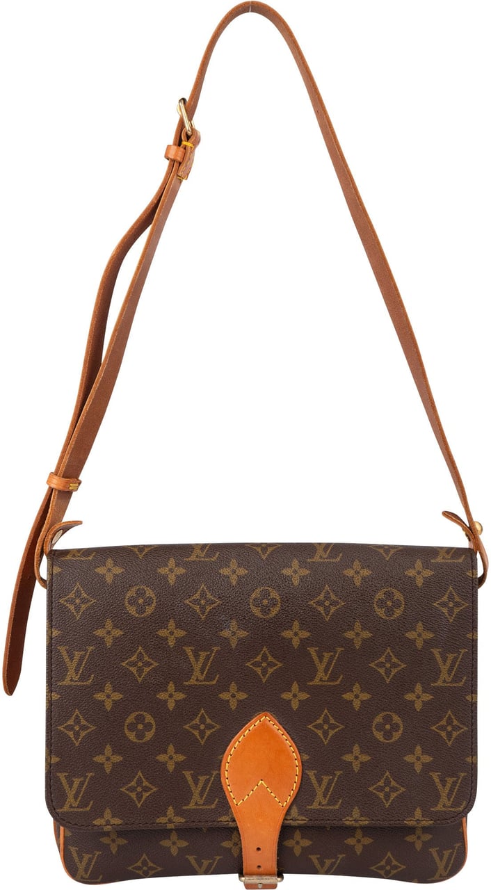 Louis Vuitton Louis Vuitton Canvas Monogram Cartouchiere GM Crossbody Bag Bruin