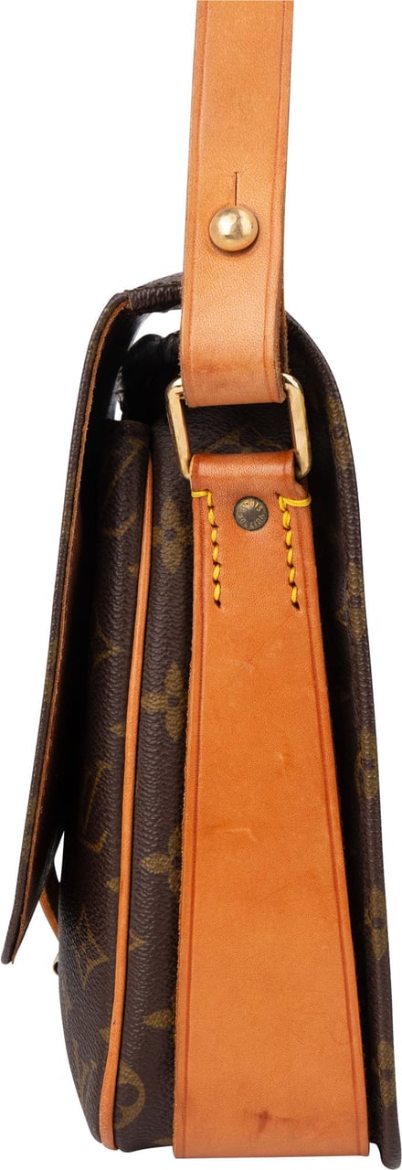 Louis Vuitton Louis Vuitton Canvas Monogram Cartouchiere GM Crossbody Bag Bruin