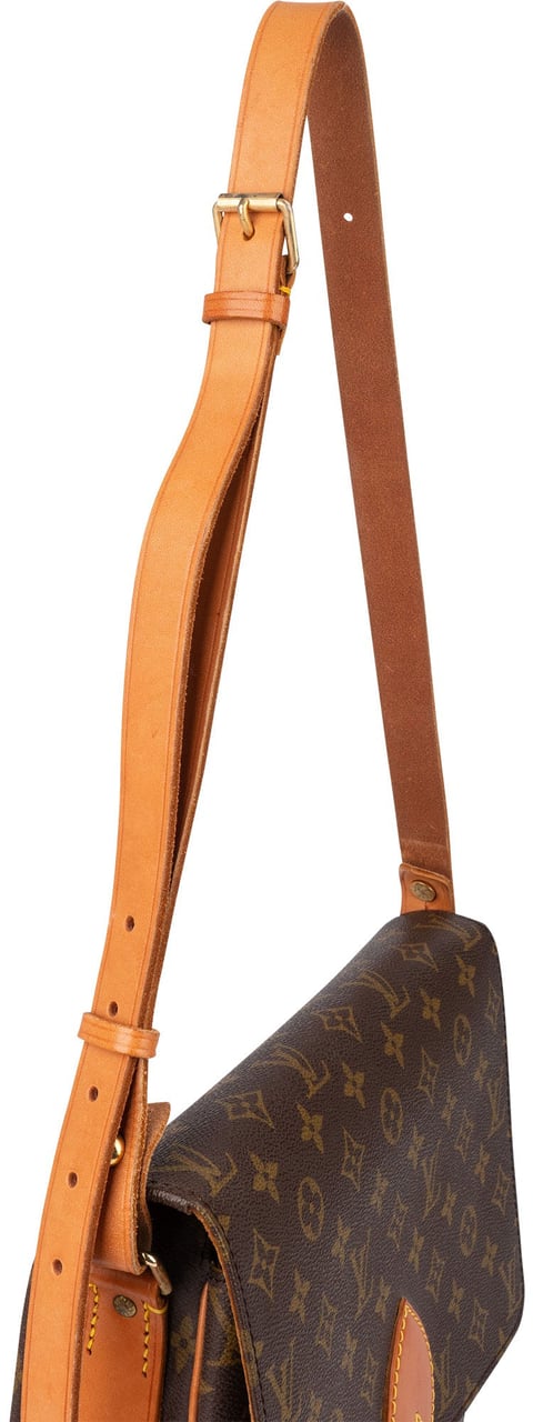 Louis Vuitton Louis Vuitton Canvas Monogram Cartouchiere GM Crossbody Bag Bruin