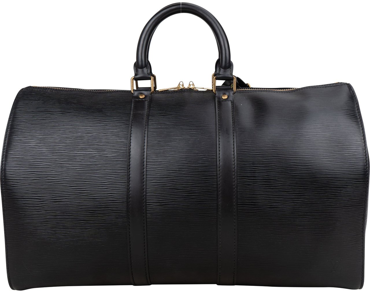 Louis Vuitton Louis Vuitton Noir Epi Leather Keepall 45 Zwart