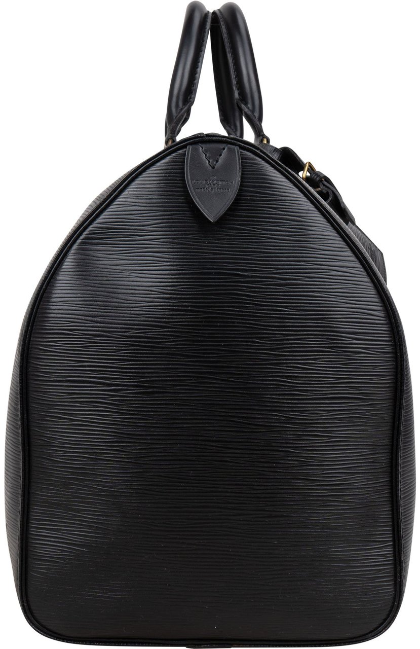 Louis Vuitton Louis Vuitton Noir Epi Leather Keepall 45 Zwart