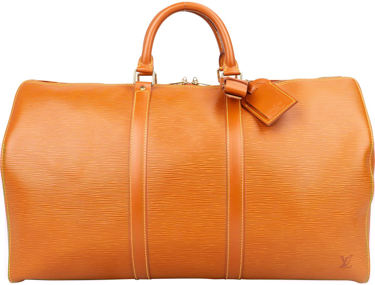 Louis Vuitton Louis Vuitton Cognac Epi Leather Keepall 50 Bruin